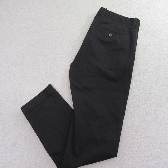 J Crew Mens Chino Pants 34 x 34 Black Slim Stretch Flex Straight Leg - Picture 1 of 12